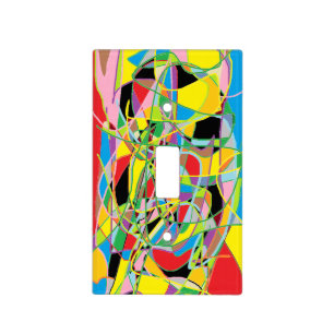Light Switch Cover with Art Colors Design