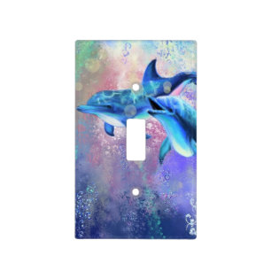 Light Switch Cover with Dolphins
