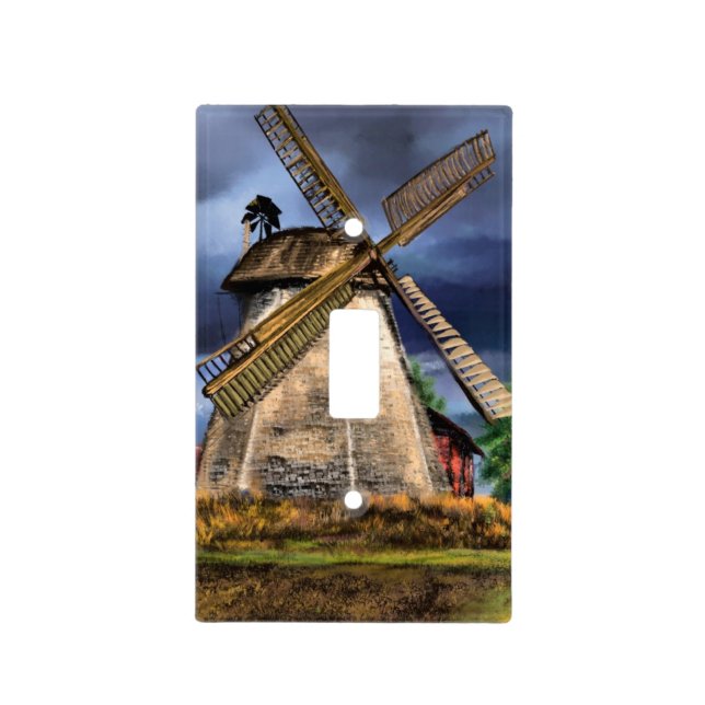 Light Switch Cover with Dutch Windmill (Front)