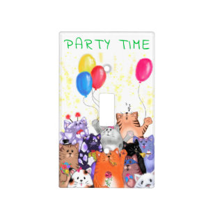 Light Switch Cover with Party Cats