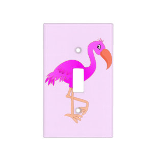 Light Switch Cover with Pink Flamingo