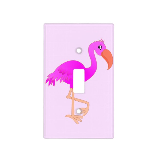 Light Switch Cover with Pink Flamingo (Front)