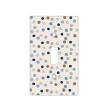 Light Switch - Denim Blue and Tan Dot