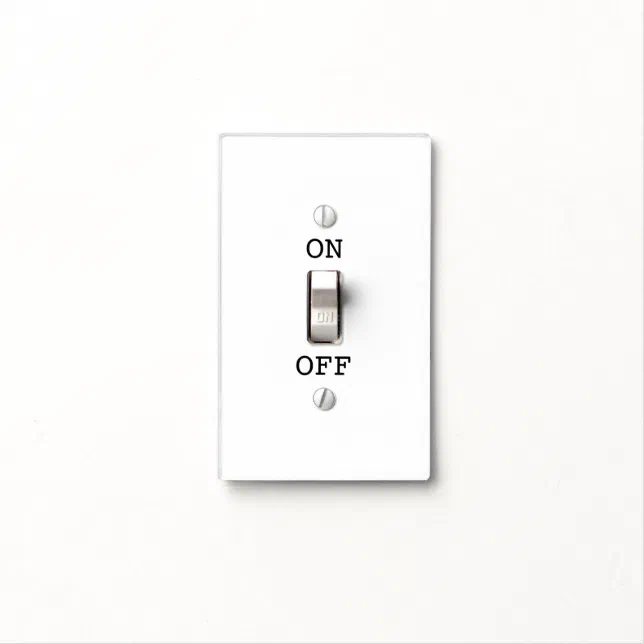 Light Switch Instructions with On/Off Labels | Zazzle