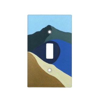 Light switch plate single Colors of Mt Tamalpais 