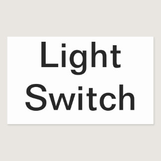 Light Switch Sign Rectangular Sticker