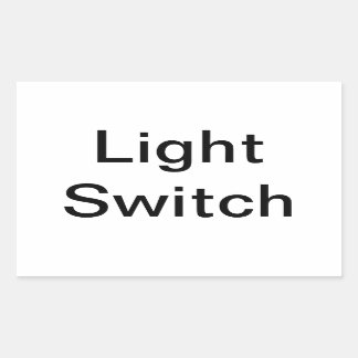 Light Switch Sign Rectangular Sticker