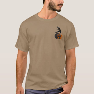 Light Tan "About Tine" logo T-shirt