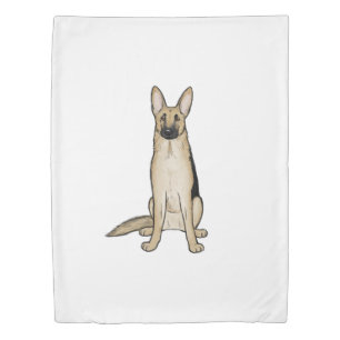Light Tan and Black German Shepherd Dog   Pet Art Duvet Cover