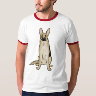Light Tan and Black German Shepherd Dog   Pet Art T-Shirt