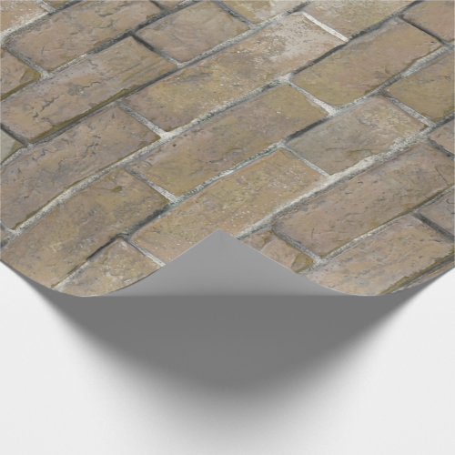 Light Tan Brick Wall Pattern Wrapping Paper