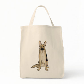 Light Tan German Shepherd Dog | Cute GSD Lover's Tote Bag