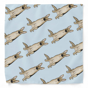 Light Tan German Shepherd Dogs Pattern Bandana
