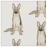 Light Tan German Shepherd Dogs Pattern | Pet Art Fabric
