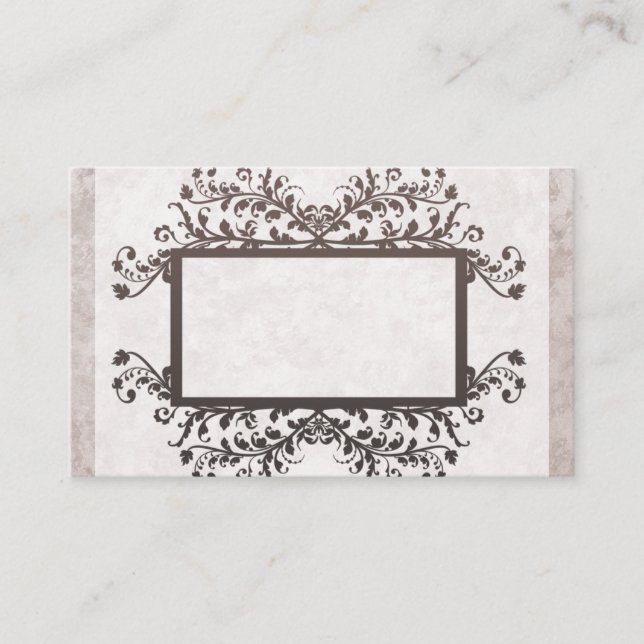 Light Tan Marble Business Cards Larger (Front)