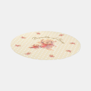 Light Tan Vintage Teddy Bear Nursery Rug