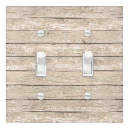 Light Tan Wood Light Switch Cover