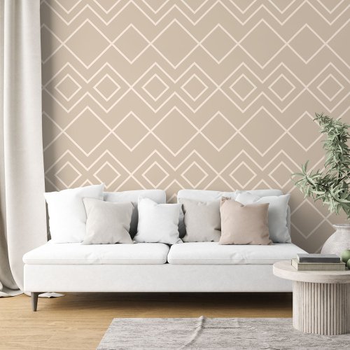 Light Taupe Beige Greige Ivory Squares Art Wallpaper