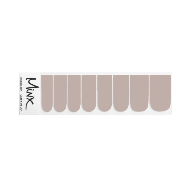 Light Taupe Nail Polish Strips, Taupe Nail Wraps (Left Hand)