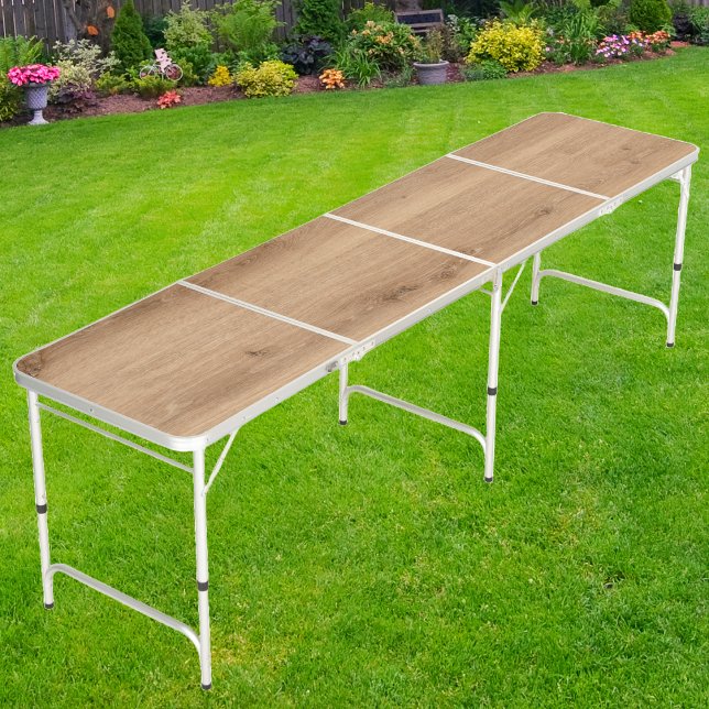 Light Teak Wood Beer Pong Table (Creator Uploaded)