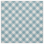 Light Teal Blue Country Cottage Plaid Pattern Fabric