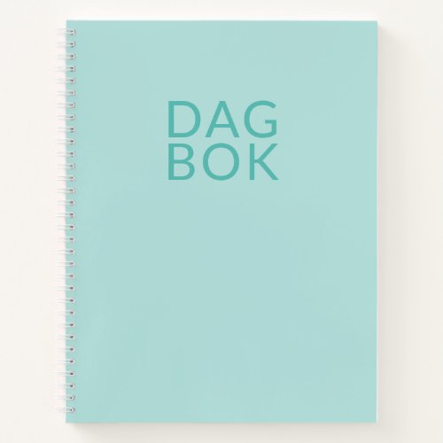 Light Teal Dagbok Notebook