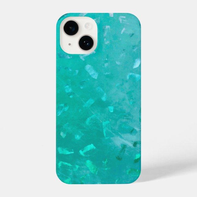 Light Teal Glitter iPhone Case (Back)