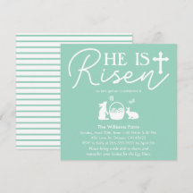 Light Teal “He Is Risen” Easter Celebration 