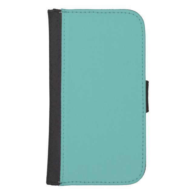 Light Teal, Northern Lights Blue Wallet Case (Front)