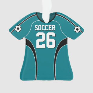 Light Teal Soccer Jersey Ornament