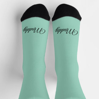 Light Teal Solid Color  Socks