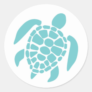 Light Teal Turtle Sticker | Sea Turtle Sticker