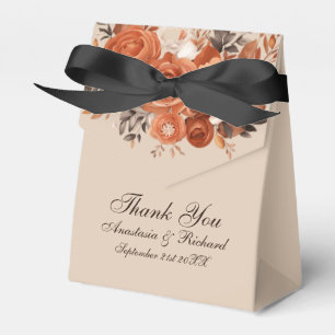 Light Terracotta Rustic Thank You Wedding Favor Boxes