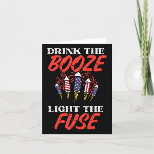 Light The Fuse Fireworks Funny Fourth 4th Of July  Card