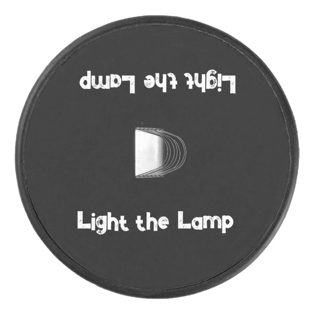 Light the Lamp Hockey Puck (Front)