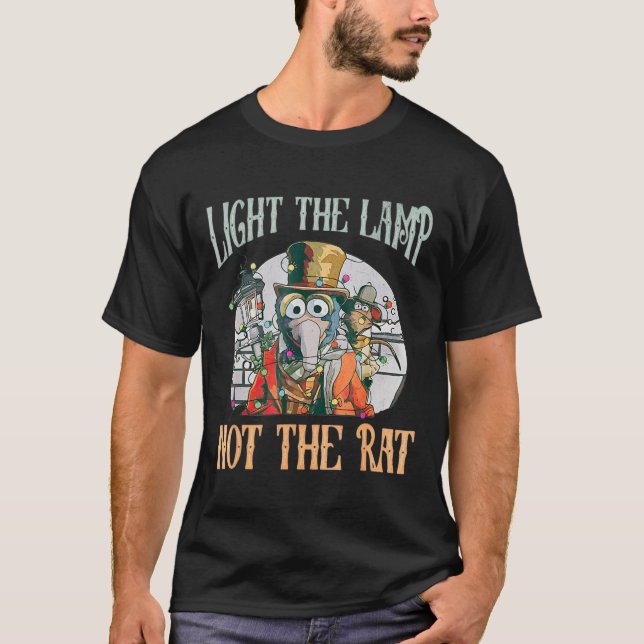 Light The Lamp Not The Rat Christmas Funny Holiday T-Shirt (Front)