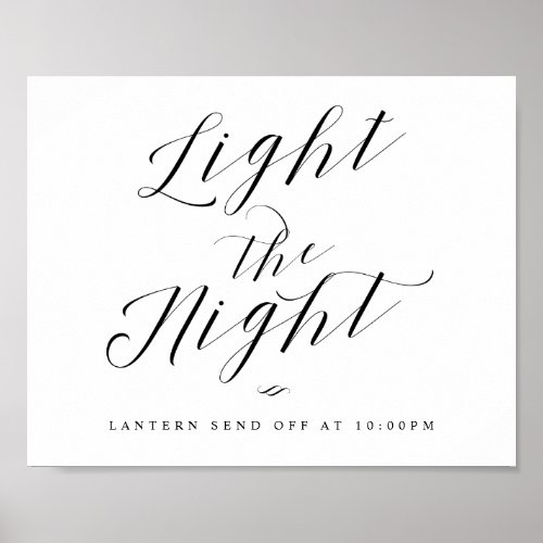 Light the Night Lantern Send Off Wedding Sign