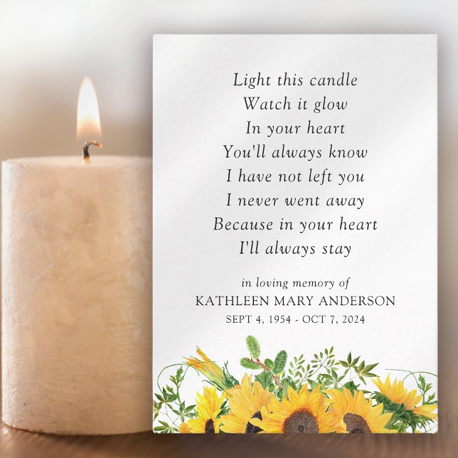 Light This Candle Remembrance Tribute Place Card (Creator Uploaded)