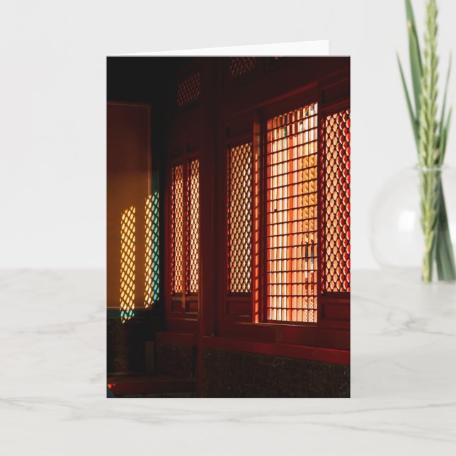 Light Through Mesh Window openings Card (Front)