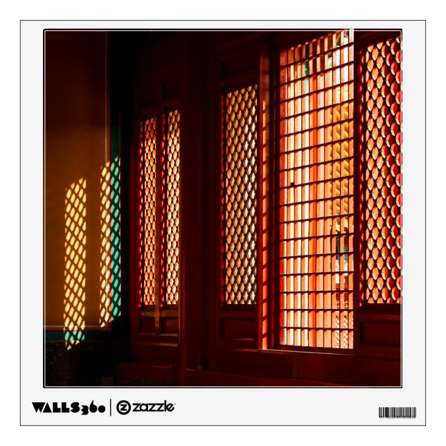 Light Through Mesh Window openings Wall Decal (Front)