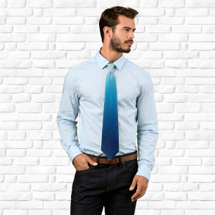Light to Dark Ocean Blue Ombre Neck Tie