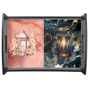 Light To My Path Couple Marbled Large Serving Tray