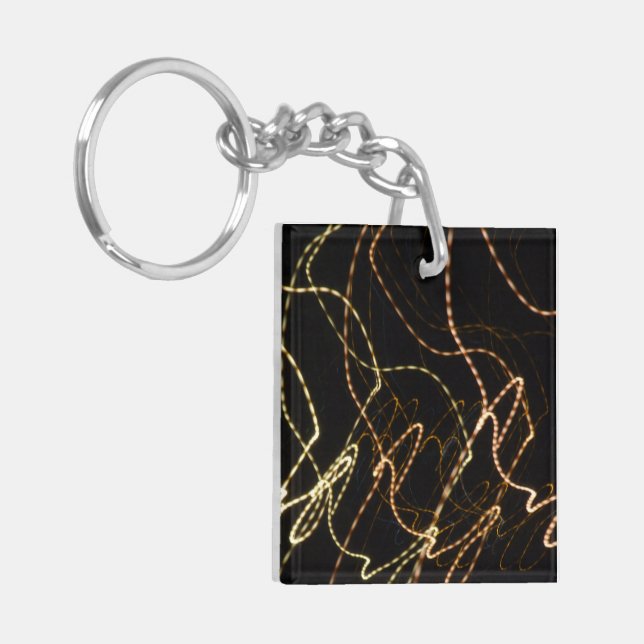 Light Trail Abstract Photography Keychain (Front Left)