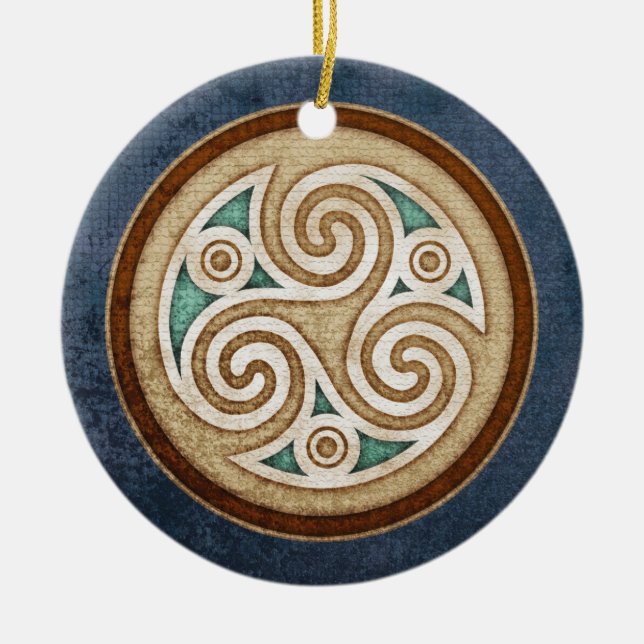 Light Triskele Pendant/Ornament Ceramic Ornament (Front)