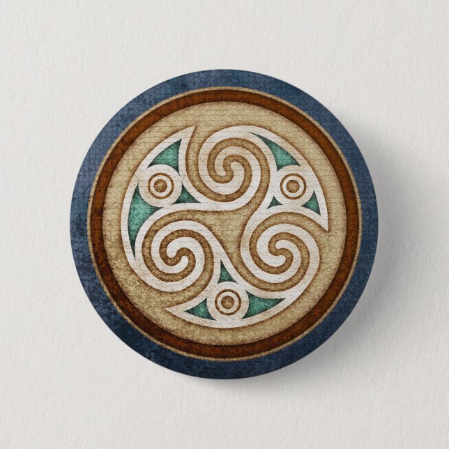 Light Triskele Round Button (Front)