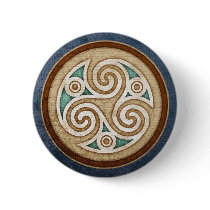 Light Triskele Round Button