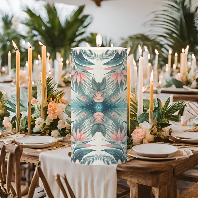 Light Tropical Essence Medium Pillar Candle (Creator Uploaded)