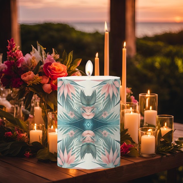 Light Tropical Essence Small  Pillar Candle (Creator Uploaded)