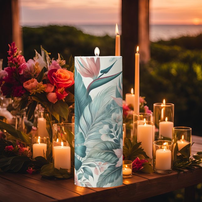 Light Tropical Essence Tall Pillar Candle (Creator Uploaded)