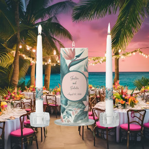 Light Tropical Essence Wedding Unity Candle Set